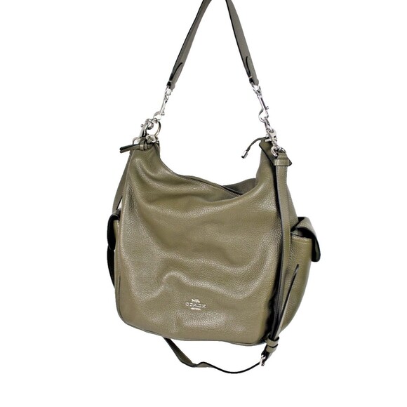 Coach Pennie Shoulder Bag No 6152 Sage Green Pebbled Leather RARE - Picture 1 of 12